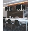 Стеклянный подвесной светильник Bellmaria LDP 7788-500 BK форма шар белый Lumina Deco