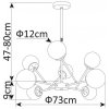 Стеклянная подвесная люстра Arancia A9276LM-8CC форма шар прозрачная Artelamp