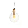 Стеклянный подвесной светильник Calvi LDP 6838-1 PR+MD форма шар прозрачный Lumina Deco