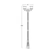 Наземный фонарь TOKIO 68310A 21 Bl opal цилиндр белый Oasis Light