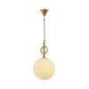 Стеклянный подвесной светильник Gracia APL.751.06.01 форма шар белый Aployt