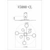 Потолочная люстра Arista V5080-CL белая