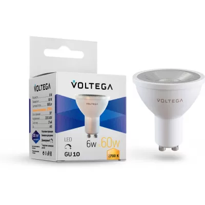 Лампочка светодиодная Sofit dim GU10 Lens 7250 Voltega Лампочка светодиодная Sofit dim GU10 Lens 7250 Voltega