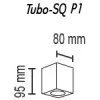 Точечный светильник Tubo Tubo8 SQ P1 09 красный