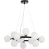 Стеклянный подвесной светильник Marsiada LDP 6033-15 BK+MD форма шар белый Lumina Deco