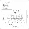 Потолочная люстра Rasto 4665/6C конус черная Odeon Light