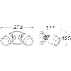 Стеклянный прожектор уличный TUBE LED W6219A Bl прозрачный Oasis Light