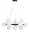 Стеклянный подвесной светильник Marsiada LDP 6033-15 BK+MD белый форма шар Lumina Deco