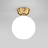 Стеклянный настенно-потолочный светильник Bubble 30197/1 латунь форма шар белый Eurosvet