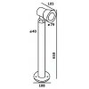 Стеклянный наземный фонарь TUBE 78043 Gb Oasis Light