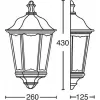 Стеклянный настенный фонарь уличный PETERSBURG M 79855 Gb прозрачный Oasis Light