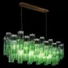 Стеклянная подвесная люстра Murano 10580/1000R Clear green прозрачная Loft It