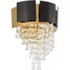 Стеклянное бра Molina LDW 7045-2 BK+GD прозрачное Lumina Deco