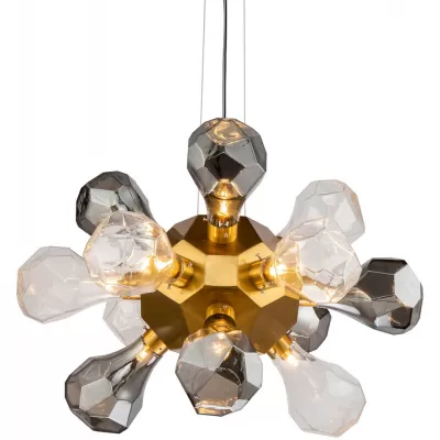 Подвесная люстра KR1197 KR1197P-12 brass, smoky/clear DeLight Collection китай