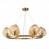 Стеклянная подвесная люстра Portici SL1175.303.06 форма шар цвет янтарь ST Luce