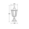 Стеклянный наземный фонарь ALBORG L 79704L SB3L Bl прозрачный Oasis Light