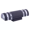 Настенный светильник уличный  UUL-S16A 2x60W/E27 IP65 BLACK полукруглый прозрачный Uniel
