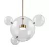 Стеклянный подвесной светильник Amoris FR5128PL-L10BS прозрачный форма шар Freya