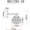 Стеклянное бра Gloria MR1790-1W прозрачное