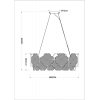 Стеклянная подвесная люстра Mallika A4077SP-7GO прозрачная