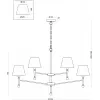 Подвесная люстра Rosemary FR2190PL-12N конус белая Freya