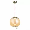 Стеклянный подвесной светильник Ozzio SL6108.313.01 цвет янтарь форма шар ST Luce