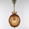 Хрустальный подвесной светильник 5480 5480/22 G Amber/M-1H форма шар цвет янтарь Bohemia