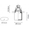 Стеклянный точечный светильник Easy D14F4001 цилиндр белый Fabbian