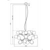 Стеклянный подвесной светильник Dallas MOD545PL-24B форма шар Maytoni
