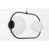Стеклянный подвесной светильник Panari LDP 1210-2-PR BK белый форма шар Lumina Deco