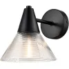 Стеклянное бра Corne 6595/1W прозрачное конус Lumion