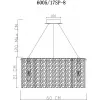 Хрустальная подвесная люстра Felis 6005/17 SP-8 цилиндр прозрачная Divinare