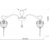 Стеклянная потолочная люстра Faberge 594/8PL форма шар прозрачная Escada