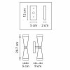 Стеклянное бра PUNTO 807624 серое Lightstar