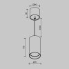 Подвесной светильник Vol P100PL-20W4K-BS цилиндр Maytoni