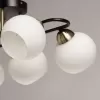 Стеклянная потолочная люстра Торес 110011906 форма шар белая DeMarkt