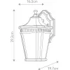 Стеклянный настенный фонарь уличный Cotswold Lane FE-COTSLN2-S-BK конус прозрачный Feiss