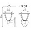 Стеклянный настенный фонарь уличный  W2601-PIR конус прозрачный Oasis Light