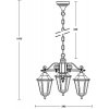 Стеклянный уличный светильник подвесной PETERSBURG ECONOM 79870E/3 Bl прозрачный Oasis Light