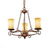 Стеклянная подвесная люстра Ancora SL122.303.03 бежевая ST Luce