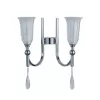 Стеклянное бра 4800 4802/A chrome конус белое Newport