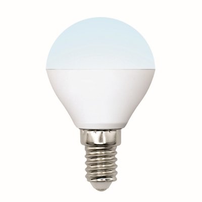 Лампочка светодиодная  LED-G45-6W/NW/E14/FR/MB PLM11WH картон Uniel