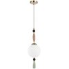 Стеклянный подвесной светильник Palle 5405/1 форма шар белый Odeon Light