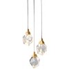 Стеклянный подвесной светильник Crystal rock MD-020B-3 gold прозрачный DeLight Collection
