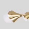 Стеклянная потолочная люстра Calyx 60168/6 латунь форма шар белая Eurosvet