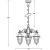 Стеклянный уличный светильник подвесной PETERSBURG lead GLASS 79870lg/3 Bl прозрачный Oasis Light