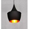 Подвесной светильник Foggi LDP 7712-B BK конус желтый Lumina Deco