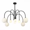 Стеклянная потолочная люстра Jineto SL1204.402.08 белая форма шар ST Luce