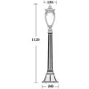 Стеклянный наземный фонарь VERONA 86207 R прозрачный Oasis Light