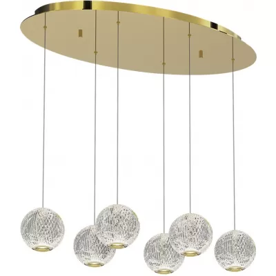 Подвесной светильник Elliot Diamante MD20001012-6A gold DeLight Collection форма шар